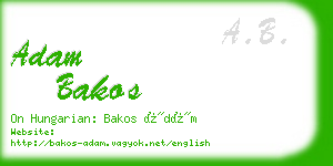 adam bakos business card